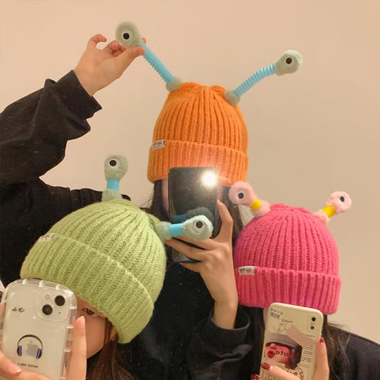 🔥Winter Parent-Child Cute Glowing Little Monster Knit Hat🔥