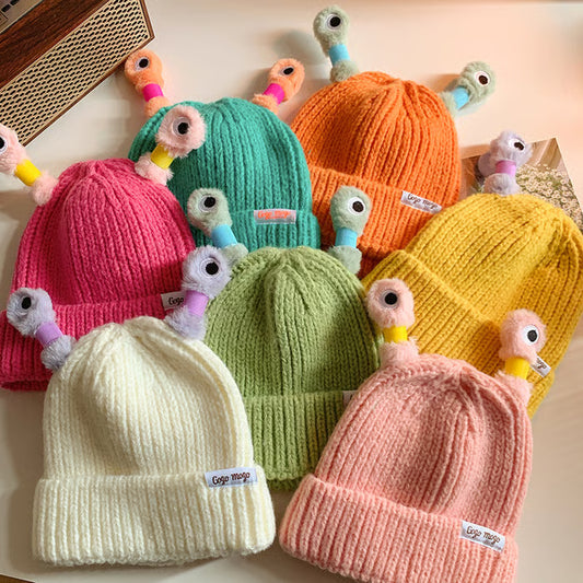 🔥Winter Parent-Child Cute Glowing Little Monster Knit Hat🔥
