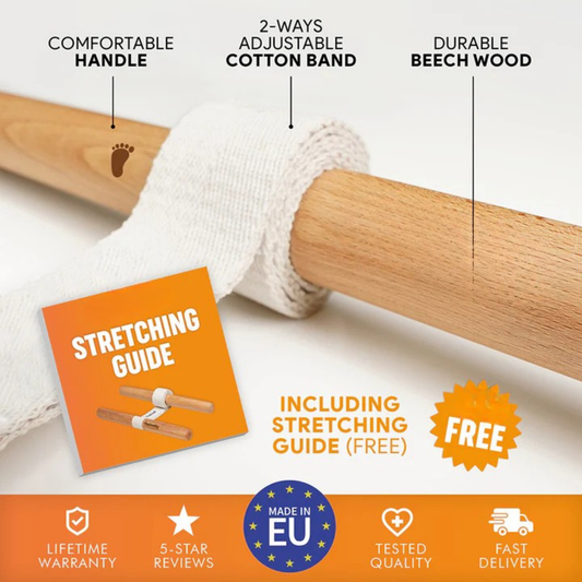 🔥Hot Sale 50% Off🔥💥FlexiBuddy Pro Wooden Pedal Puller💥Easy-stretching for better flexibility & less back pain🔥