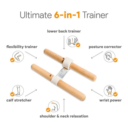 🔥Hot Sale 50% Off🔥💥FlexiBuddy Pro Wooden Pedal Puller💥Easy-stretching for better flexibility & less back pain🔥