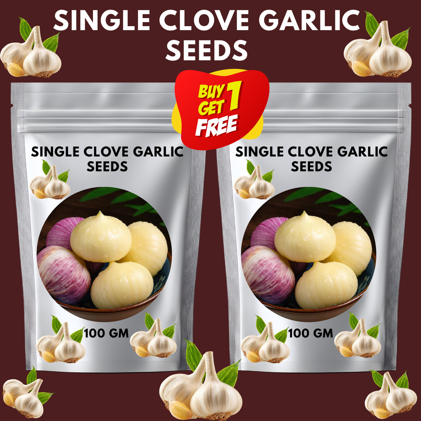 🧄single clove garlic: bold flavor, healthy choice! + plant growth serum free