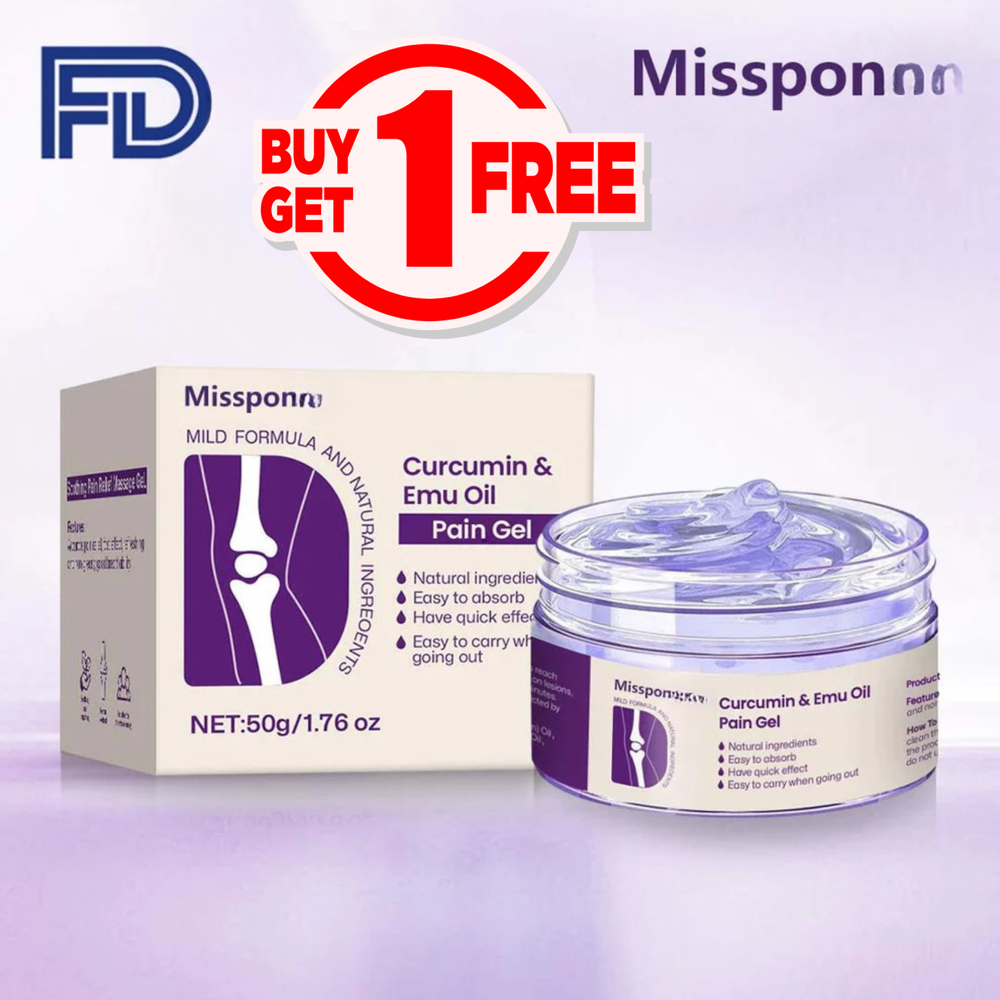 🔥hot sale 50% off🔥turmeric & emu oil arthritis soothing pain relief massage gel - american orthopaedics (aaos) approved🔥 buy 1 get 1 free! 🔥