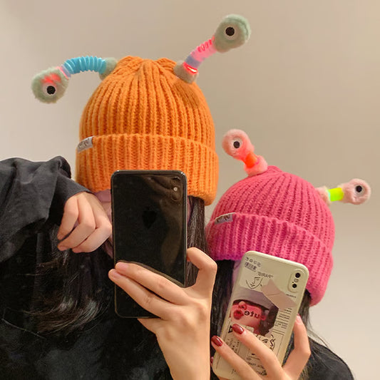 🔥Winter Parent-Child Cute Glowing Little Monster Knit Hat🔥